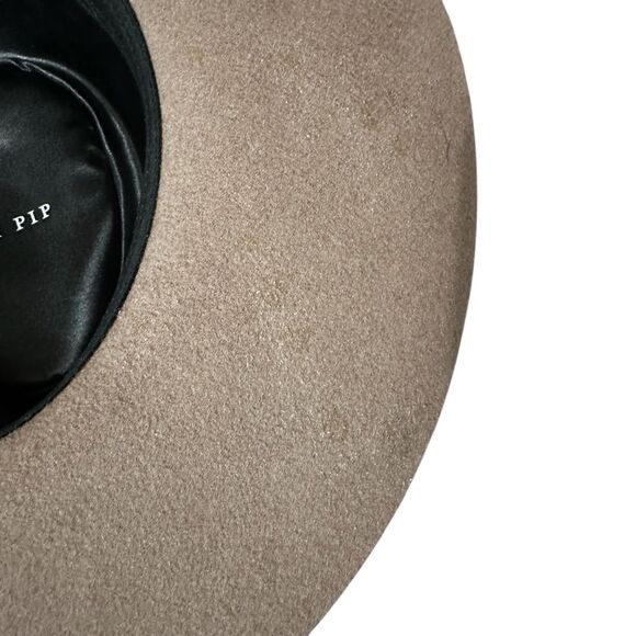 Gigi Pip 100% Australian Wool Felt Hat Brown Wide Brim Fedora Size 57 (Medium) main image 5